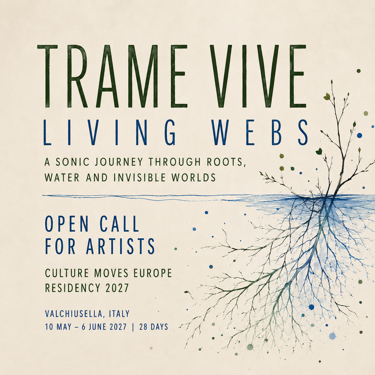 TRAME VIVE / LIVING WEBS Open Call for Artists &ndash; Culture Moves Europe Residency 2027